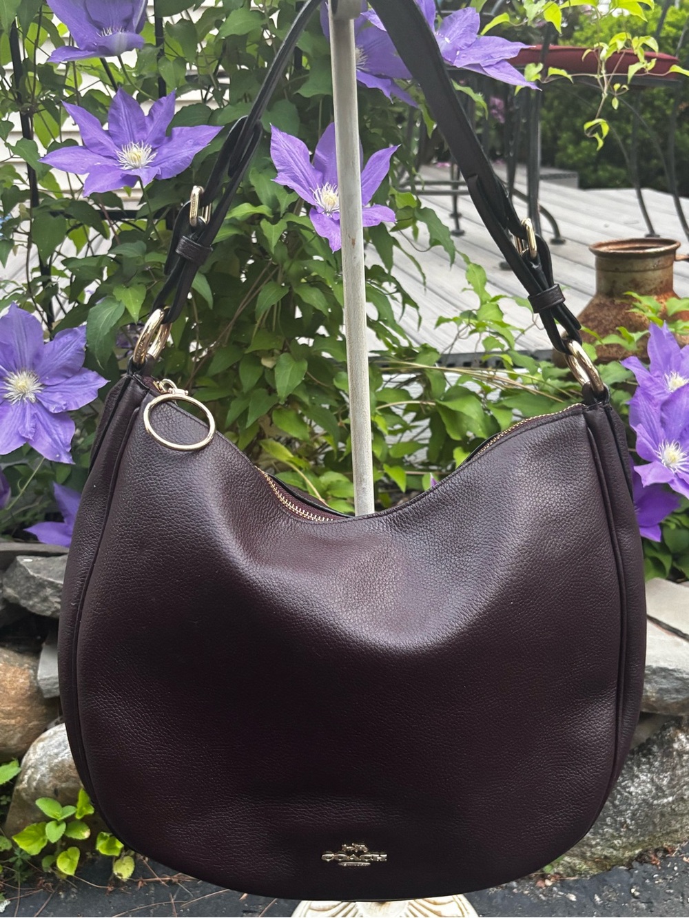 COACH Sutton Polished Pebble Leather Hobo Shoulder Bag Crossbody 35593 - Picture 13 of 13